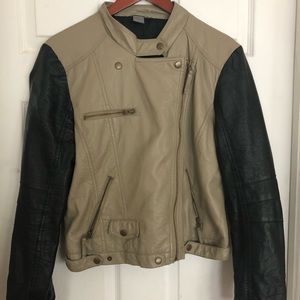 Faux Leather Moto Jacket